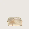 Mini Star Bag aus platinfarbenem Leder mit Swarovski-Stern