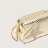 Mini Star Bag aus platinfarbenem Leder mit Swarovski-Stern