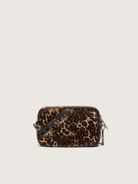 Mini Star Bag aus Ponyleder mit Animal-Print und Ton-in-Ton-Stern