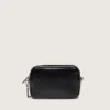 Mini Star Bag aus schwarzem Leder mit Swarovski-Kristallstern