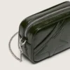 Mini Star Bag aus schwarzem Leder mit Ton-in-Ton-Stern