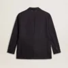 Mitternachtsblauer Einreiher-Blazer aus Wolle für Damen