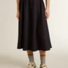 Mitternachtsblauer Wollrock für Damen
