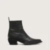 Niedrige Debbie-Herrenstiefel aus schwarzem Leder