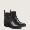 Niedrige Debbie-Herrenstiefel aus schwarzem Leder