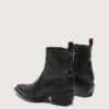 Niedrige Debbie-Herrenstiefel aus schwarzem Leder