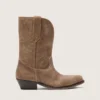 Niedrige Wish Star-Stiefel für Damen aus grauem Wildleder mit Sternstickerei