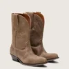 Niedrige Wish Star-Stiefel für Damen aus grauem Wildleder mit Sternstickerei