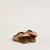 Noa Young Sandalen aus beigem Raffia und braunem Leder