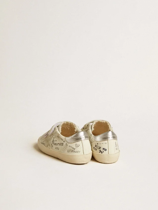Old School Junior mit Stern aus Wildleder und Fersenlasche aus Metallic-Leder