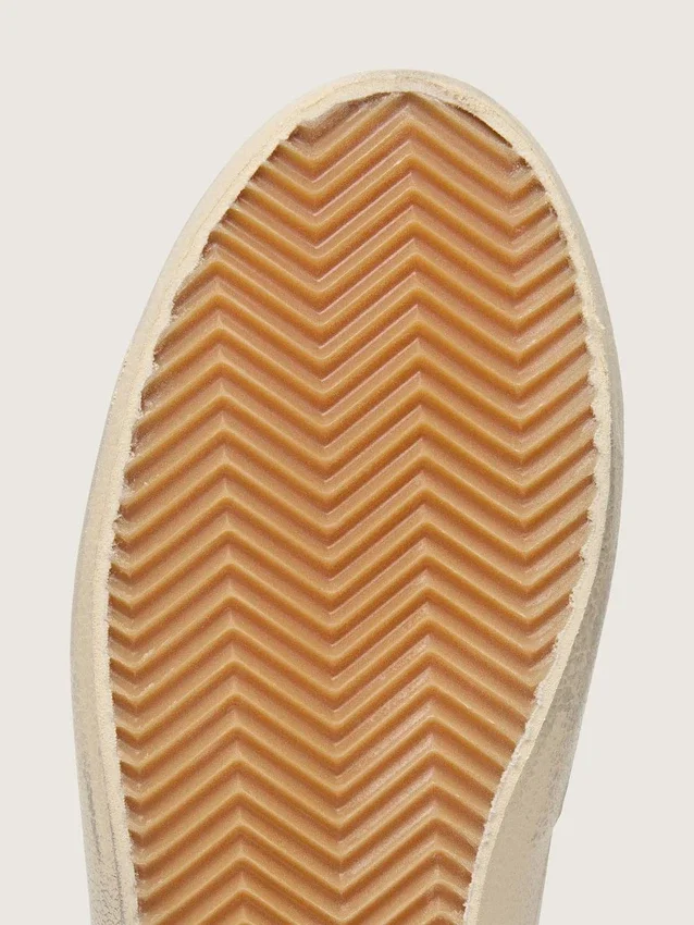 Old-School-Schuhe für Damen aus weissem Leder mit schwarzem Lederstern und Einsätzen im Schlangenprint
