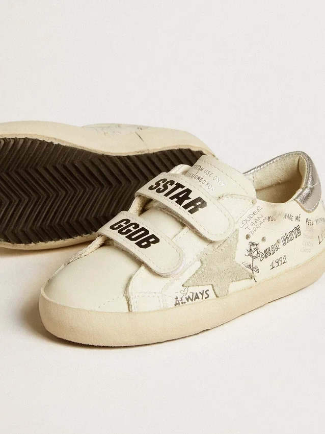 Old School Young mit Stern aus Wildleder und Fersenlasche aus Metallic-Leder