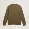 Olivgrünes Herren-Sweatshirt mit goldenem Schriftzug