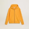 Orangefarbenes Sweatshirt für Jungen mit Reissverschluss