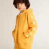 Orangefarbenes Sweatshirt für Jungen mit Reissverschluss