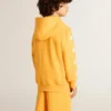 Orangefarbenes Sweatshirt für Jungen mit Reissverschluss
