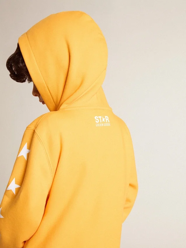 Orangefarbenes Sweatshirt für Jungen mit Reissverschluss