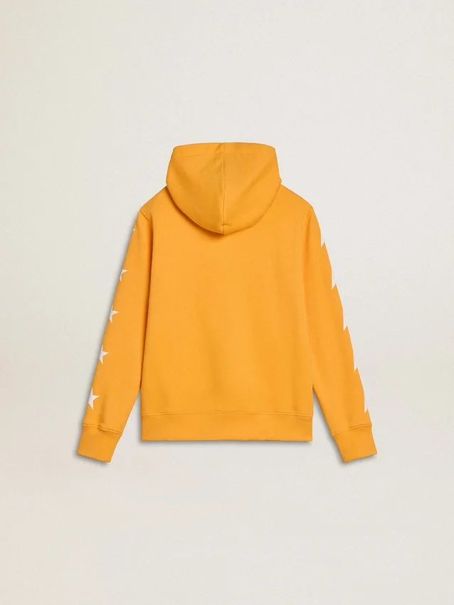 Orangefarbenes Sweatshirt für Jungen mit Reissverschluss