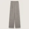 Oversize-Damenhose in grauem Prince-of-Wales-Karomuster