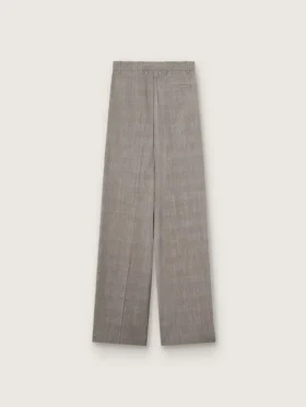 Oversize-Damenhose in grauem Prince-of-Wales-Karomuster