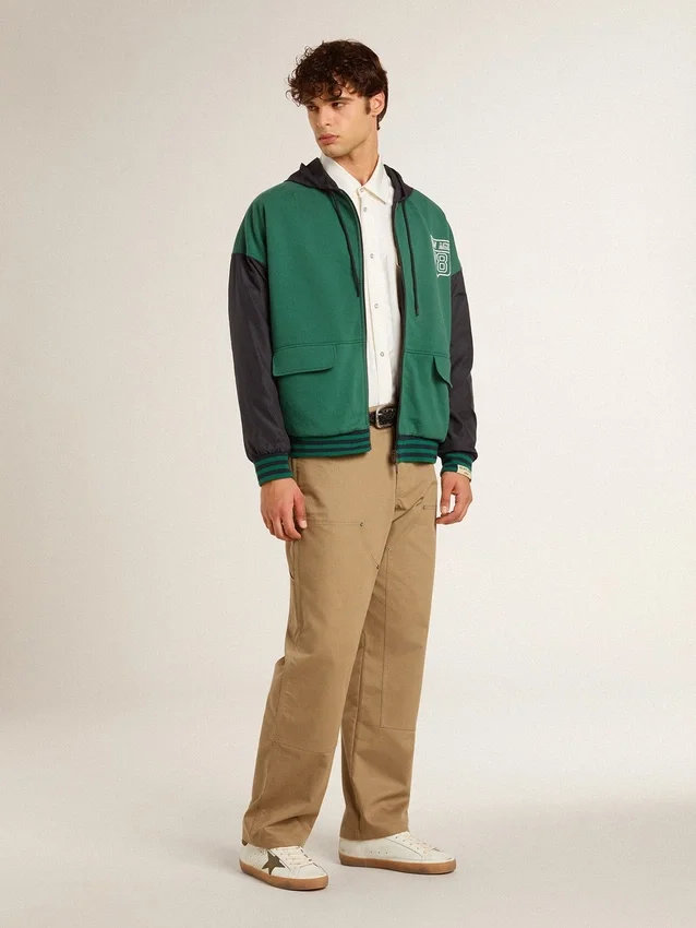 Oversize-Hemd für Herren in «Worn-White» mit vertikalen Streifen