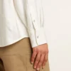 Oversize-Hemd für Herren in «Worn-White» mit vertikalen Streifen