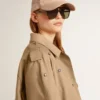 Oversize-Trenchcoat für Damen mit Kristallen
