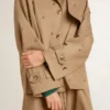 Oversize-Trenchcoat für Damen mit Kristallen