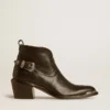 Patty-Stiefel aus schwarzem Leder