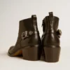 Patty-Stiefel aus schwarzem Leder
