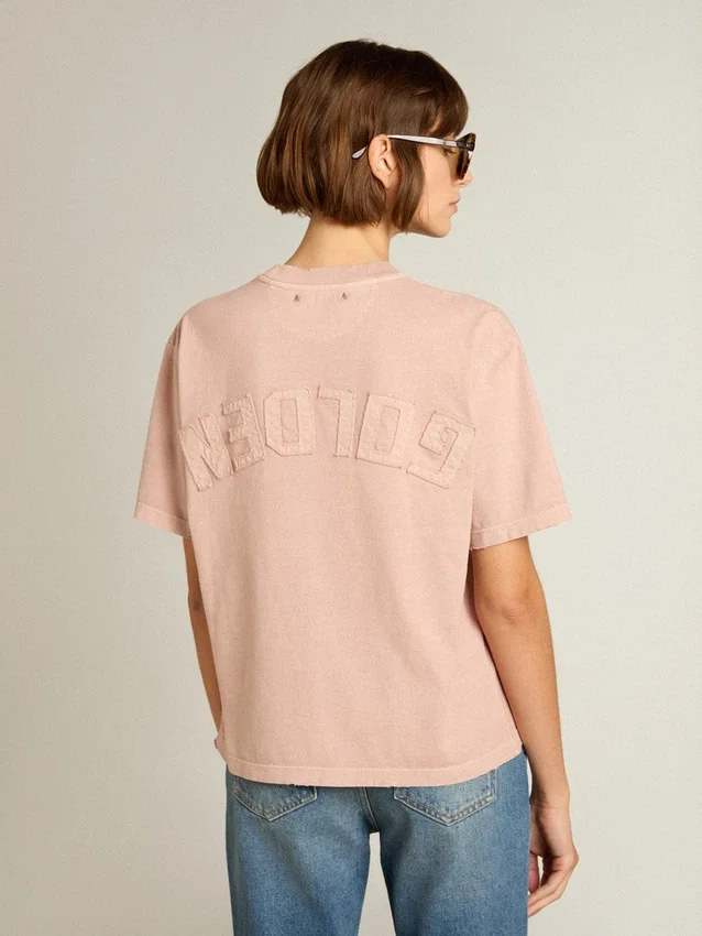 Puderrosa Hemd mit umgekehrtem Logo auf der Rückseite – Jersey Capsule