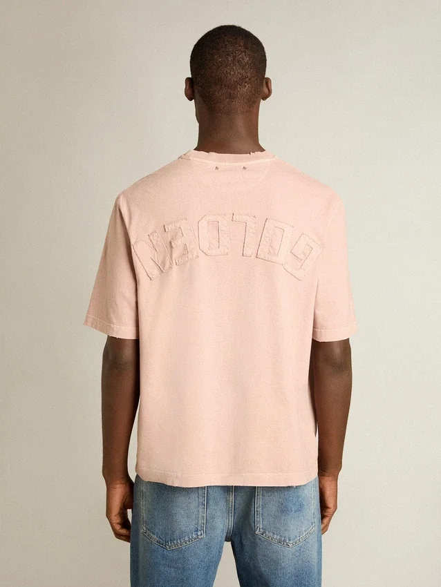 Puderrosa Hemd mit umgekehrtem Logo auf der Rückseite – Jersey Capsule