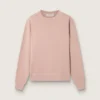 Puderrosa Sweatshirt mit umgekehrtem Logo auf der Rückseite – Jersey Capsule