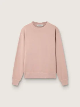 Puderrosa Sweatshirt mit umgekehrtem Logo auf der Rückseite – Jersey Capsule