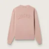 Puderrosa Sweatshirt mit umgekehrtem Logo auf der Rückseite – Jersey Capsule