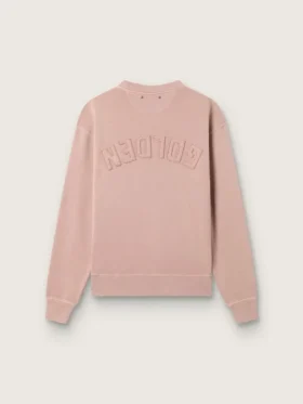 Puderrosa Sweatshirt mit umgekehrtem Logo auf der Rückseite – Jersey Capsule