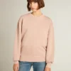 Puderrosa Sweatshirt mit umgekehrtem Logo auf der Rückseite – Jersey Capsule
