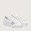 Purestar für Damen aus weissem Leder mit silbernem Swarovski-Kristallstern