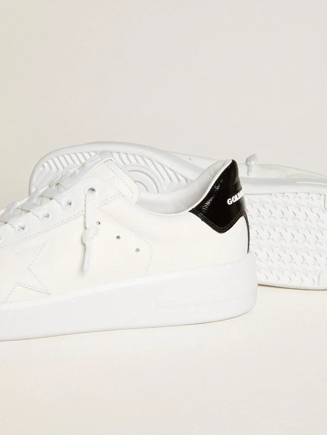 Purestar für Damen mit Lederstern und schwarzer Fersenlasche aus Lackleder