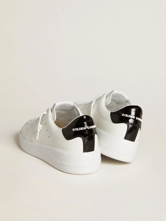 Purestar für Damen mit Lederstern und schwarzer Fersenlasche aus Lackleder