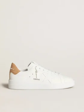 Purestar für Herren mit Lederstern und Fersenlasche aus Leder mit Krokodilprägung