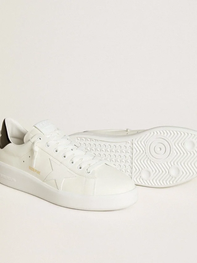 Purestar für Herren mit Lederstern und schwarzer Fersenlasche aus Lackleder