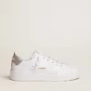 Purestar-Sneaker für Damen mit glitzernder silberner Fersenlasche