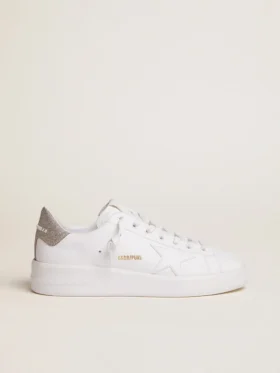 Purestar-Sneaker für Damen mit glitzernder silberner Fersenlasche