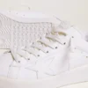 Purestar-Sneaker für Damen mit glitzernder silberner Fersenlasche
