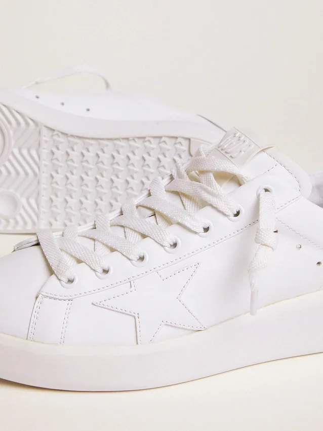 Purestar-Sneaker für Damen mit glitzernder silberner Fersenlasche