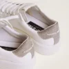 Purestar-Sneaker für Damen mit glitzernder silberner Fersenlasche