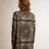 Pyjamahemd in Anthrazitgrau mit Paisley-Print