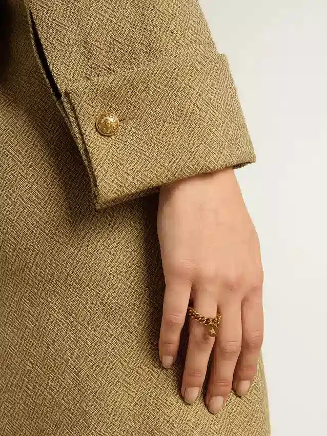 Ring in Antikgoldfarbe mit flexiblen Gliedern