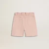 Rosa Baumwollshorts für Mädchen mit Stickerei